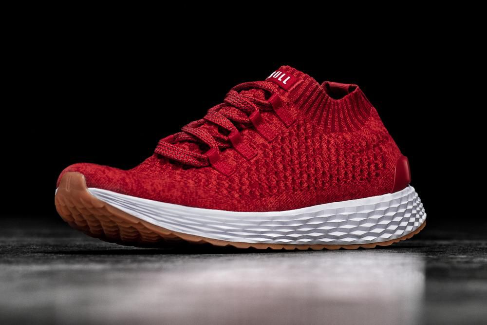 NOBULL Men's Alert Knit Running Shoes - Red - Ireland (1975WLTAB)